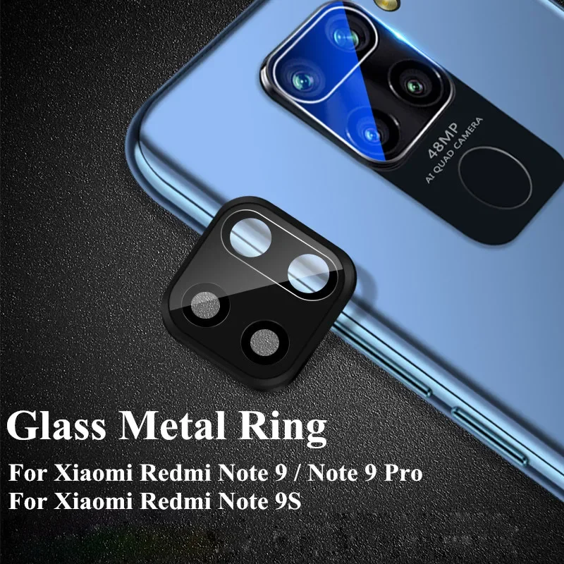 For Xiaomi Redmi Note 9 Pro Camera Glass Lens Protector Full Protection for Redmi Note 9s 9 s Case Cover Camera Metal Ring