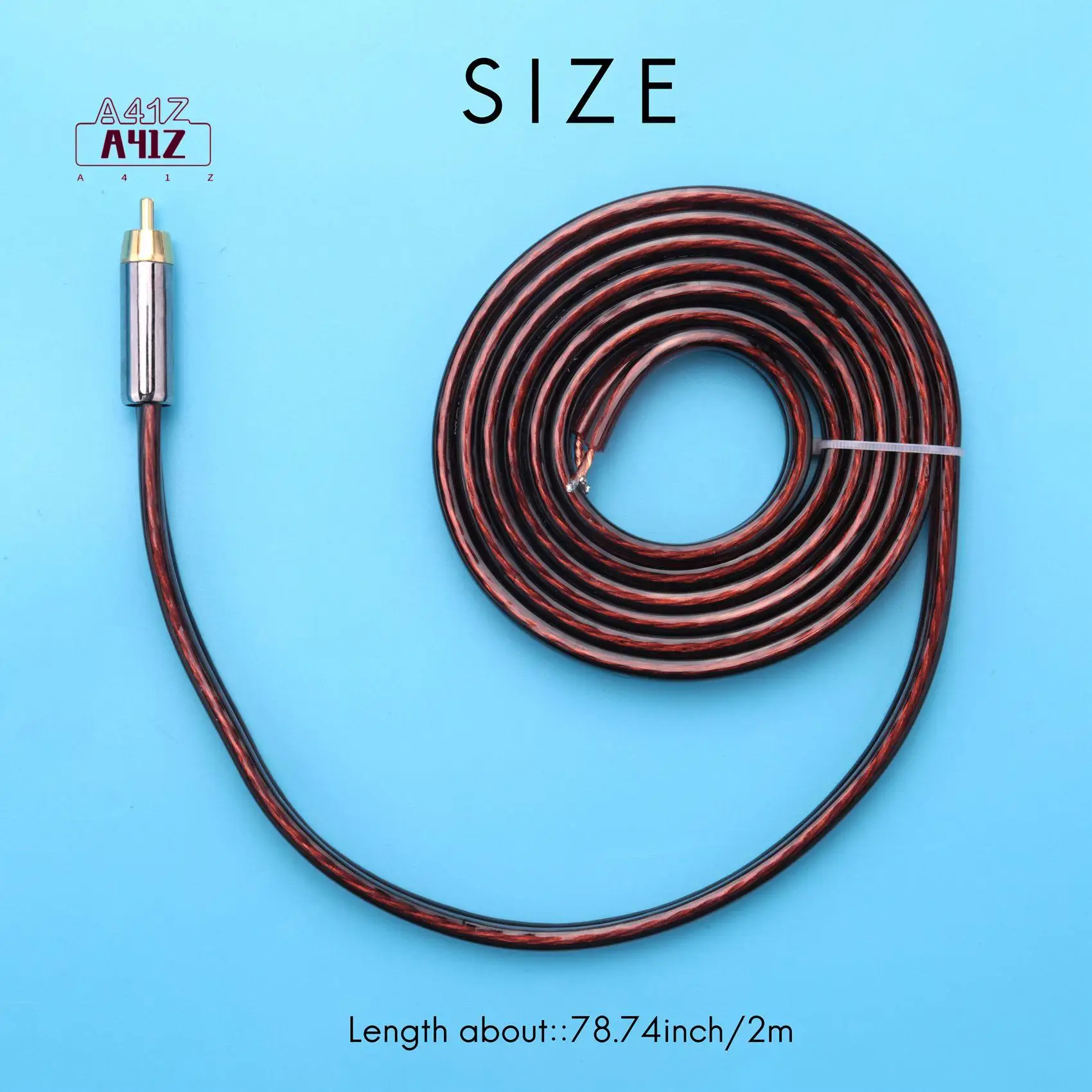 A41Z-RCA Speaker Cable Bare Wire Speaker Wire To RCA Plug, Replace RCA Plug Connector Adapter To Bare Wire Open Audio Video