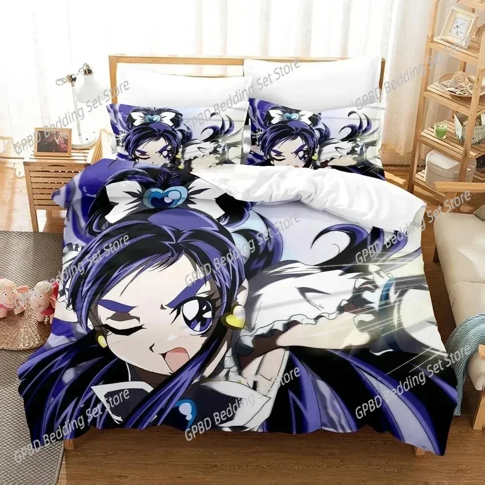 Anime Pretty Cure 3D NEW Duvet Cover Pillowcase Bedding Set Adult Boy Girl Bedroom Decoration Children Single Double Large