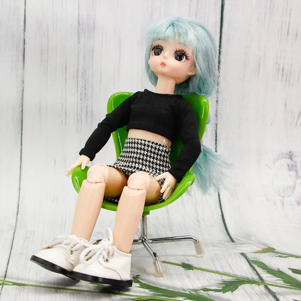 لتقوم بها بنفسك أثاث مصغر كراسي بيت الدمى كرسي الترفيه متعدد الألوان كرسي صغير محاكاة كرسي مرتفع كرسي بيضة بلاستيكية للأطفال #5