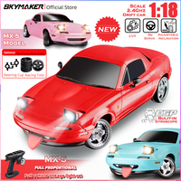 Skymaker LDRC RC Drift Car LD1804 1/1 MX5 2.4GHz RWD with ESP Gyroscope on-Road LED Lights Full Scale RC Cars Children Toy Gift