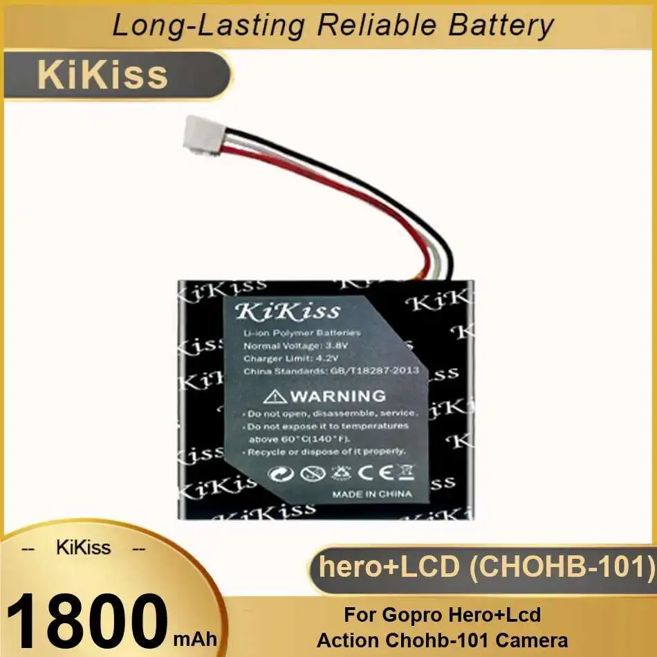 

Прочный аккумулятор для камеры Gopro Hero + ЖК-дисплей Action Chohb-101, хорошая низкотемпературная работа