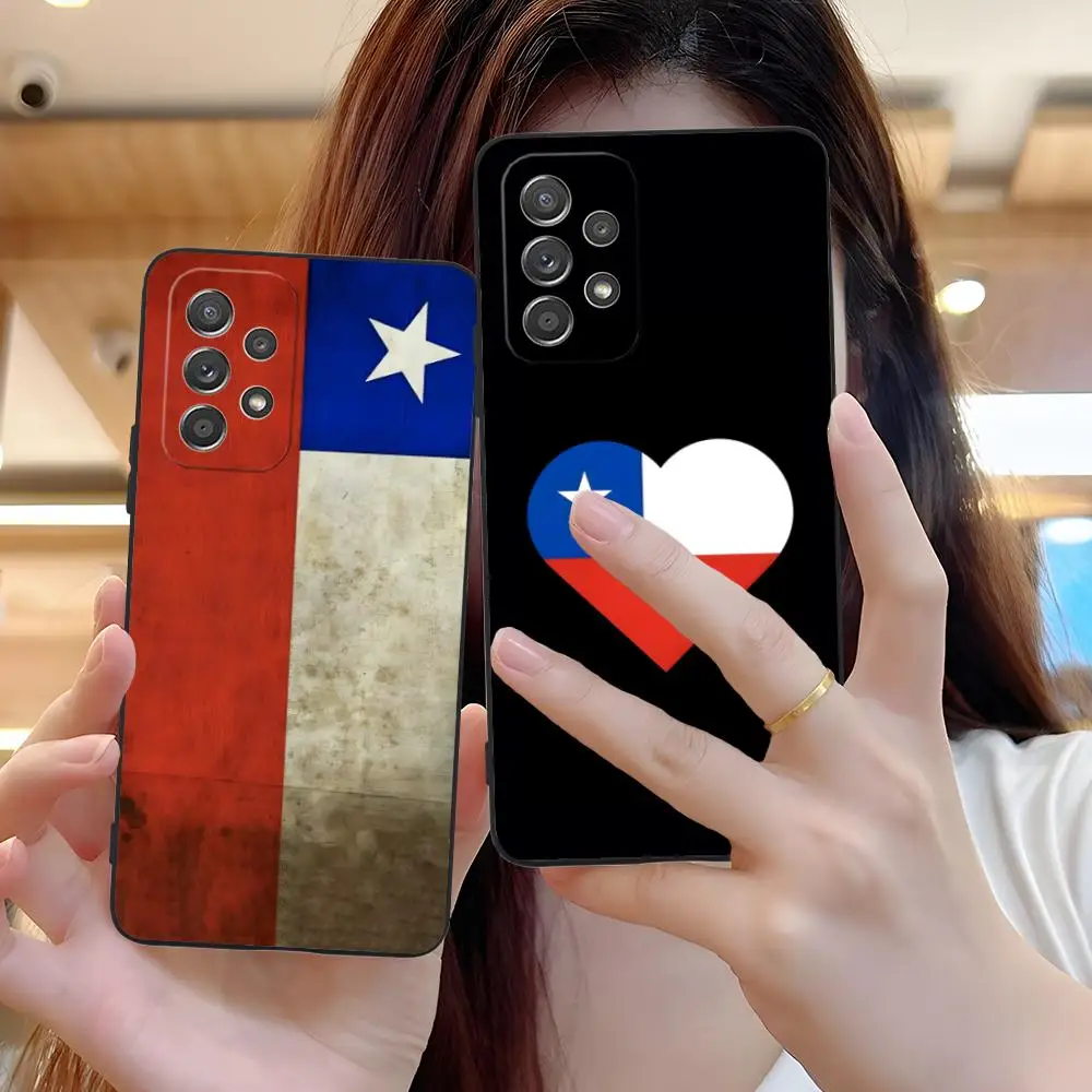 เคสโทรศัพท์มือถือลายธงชาติชิลี สำหรับ Samsung Galaxy A56 55 54 53 52 51 36 35 34 23 16 15 5G เคสสีสันสดใส เคสโทรศัพท์มือถือสุดหรู