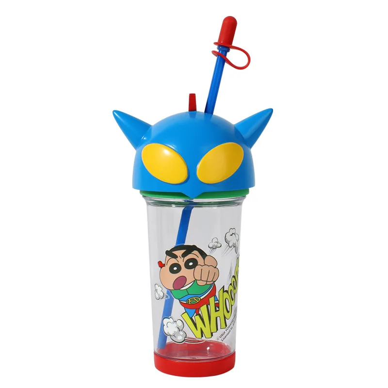 Cartoon Crayon Shin-Chan 500Ml Large Capacity Student Straw Tritan Water Cup High Temperature Resistant Drinking Cup Gift