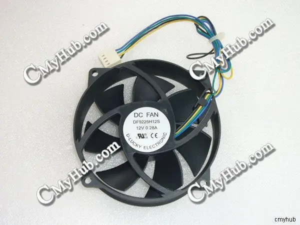 For U-LUCKY DF9225H12S DC12V 0.28A 9525 95X95X25MM 4pin Cooling Fan DF9225H12S