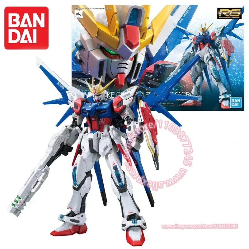 BANDAI RG 1/144 BUILD STRIKE GUNDAM VOLLSTÄNDIGES PAKET Desktop-Ornamente Trendige Figuren Zusammengebautes Modell Bewegliche Puppe Weihnachtsgeschenk