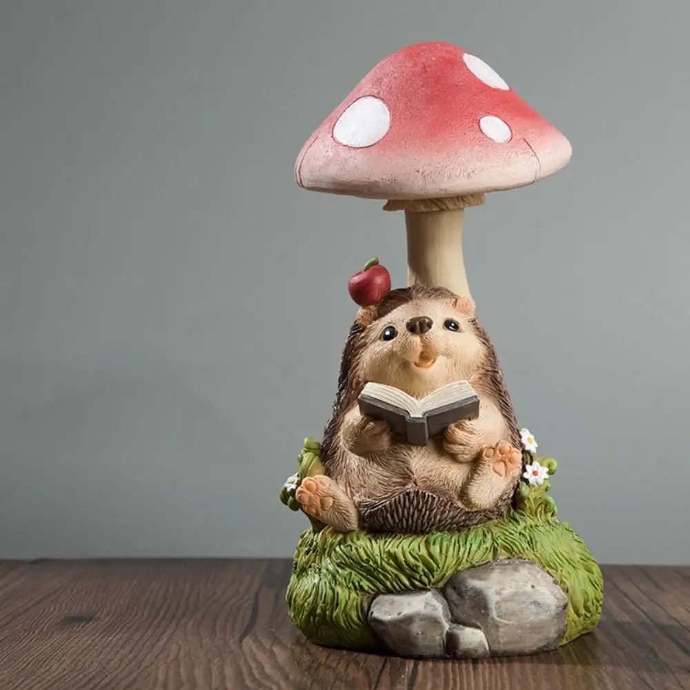 Micro Landscape Resin Solar Mushroom Lamp Cute Cartoon Rabbit Lawn Lamp Vivid Creative Animal Statue Light Flowerpot