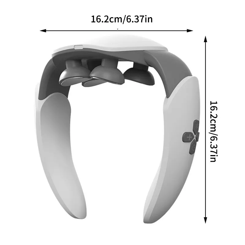 Интеллектуальный инструмент для массажа шеи, инструмент для импульсной терапии нагревом, инструмент для защиты шеи горячим компрессом, 4 массажных головки