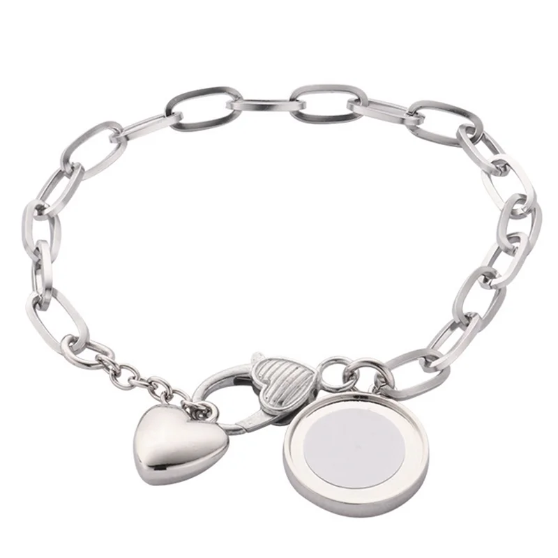 AED6-5PCS Sublimation Blank Bracelet Metal Heat Transfer Bracelet Blank Board Key Rings For DIY Sublimation