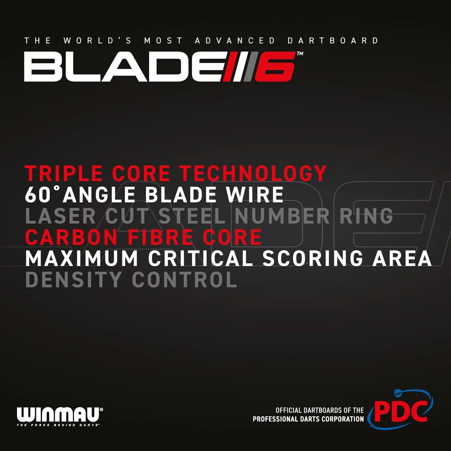 Blade 6 Professional Bristle Dartboard - Official Tournament Specification