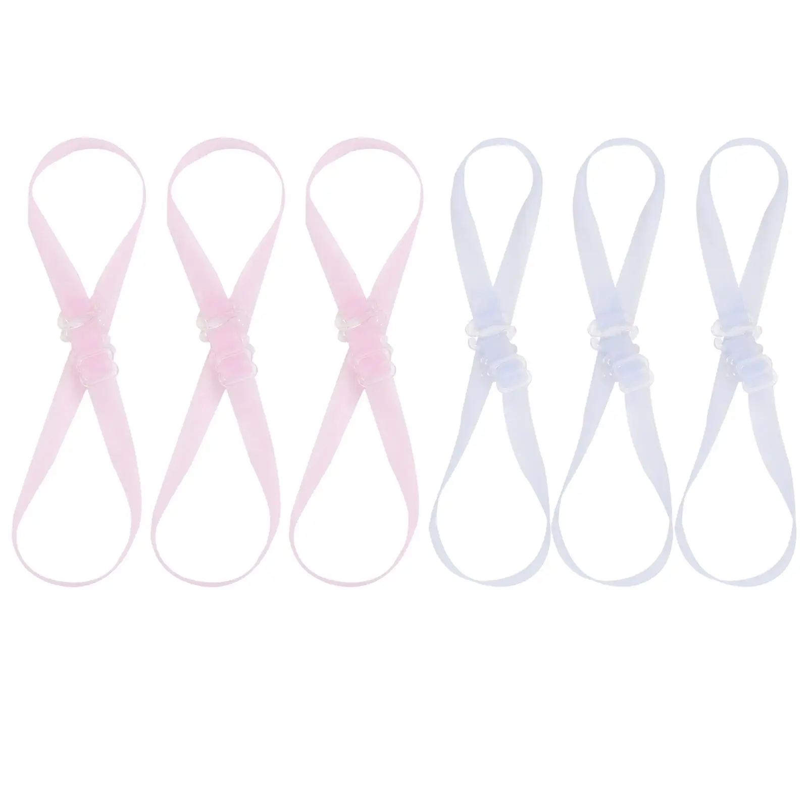 

6 Pcs Invisible Shoulder Strap Bra Straps Replacement Clear Plastic Buckle Adjustable Length Non Irritating Suitable Dresses