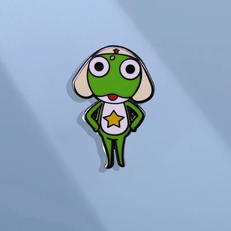 Cartoon Frog Keroro smalto Pin Cute Anime Badge studente borsa da scuola spilla spilla accessori di abbigliamento regalo di gioielli