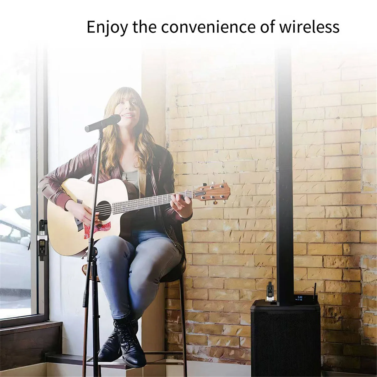 

B02B-Новый K1 UHF беспроводной микрофон-передатчик приемник XLR микрофон беспроводная система для 48 В емкостного микрофона 1-1