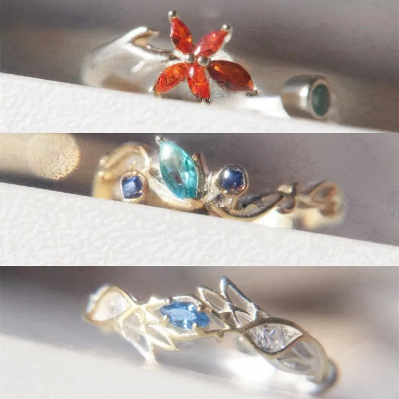 Game Honkai: Star Rail Sunday Ring Aventurine Danheng Exquisite Fashion Adjustable Rings Set Cospaly Doujin Gifts for Friend