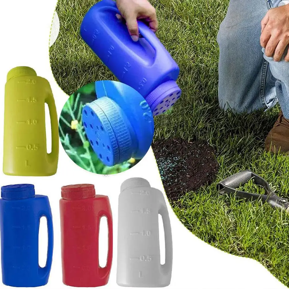 Handheld Spreader Shaker 70 Oz With Scoop For Grass Seed Fertilizer Salt De-Icer Adjustable Holes Spreading Tool For Lawn Garden
