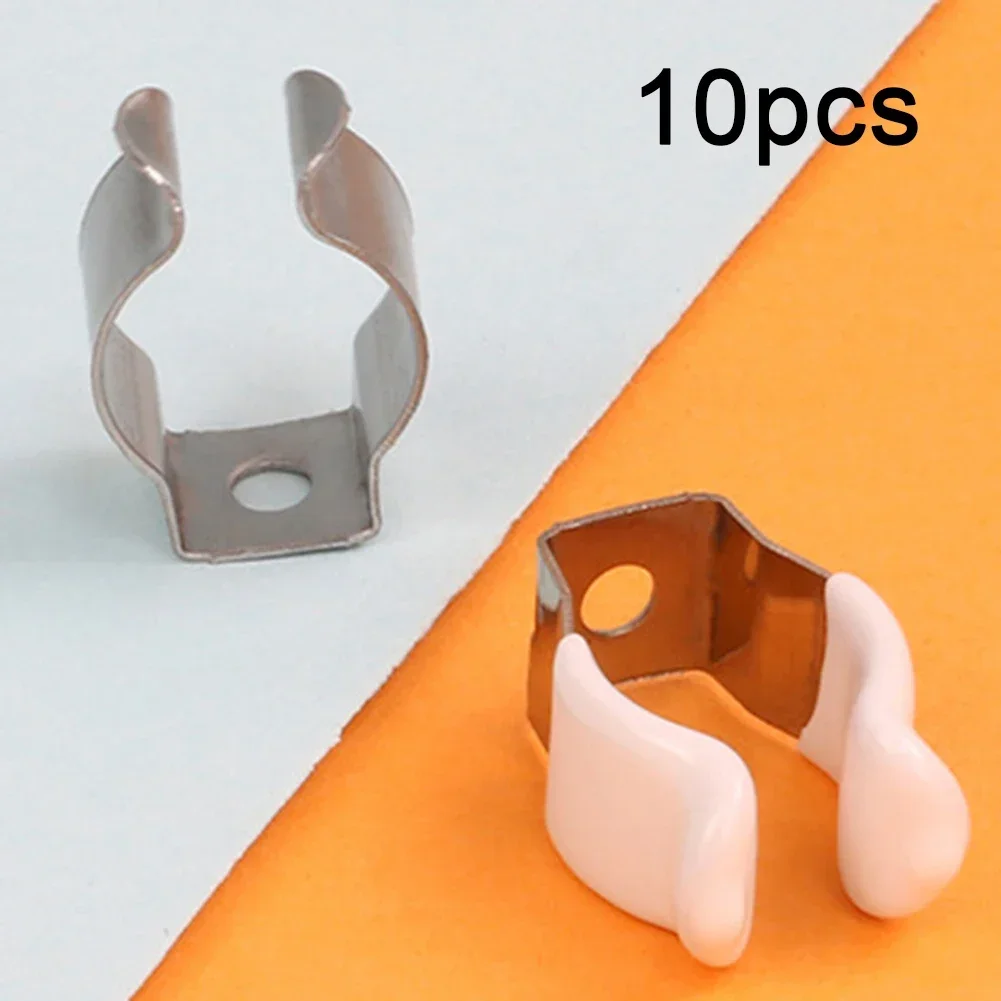 10pcs Spring Terry Clips Clamp Pipes 10/12/16/19/25/28mm Base Tool Clips Heavy Duty Pipes Clamp Holders Tube Fixing Clips