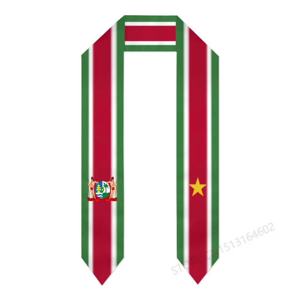 

Custom Name Or Logo Suriname Flag Scarf Graduation Stole Sash International Study Abroad Class of 2023 Shawl