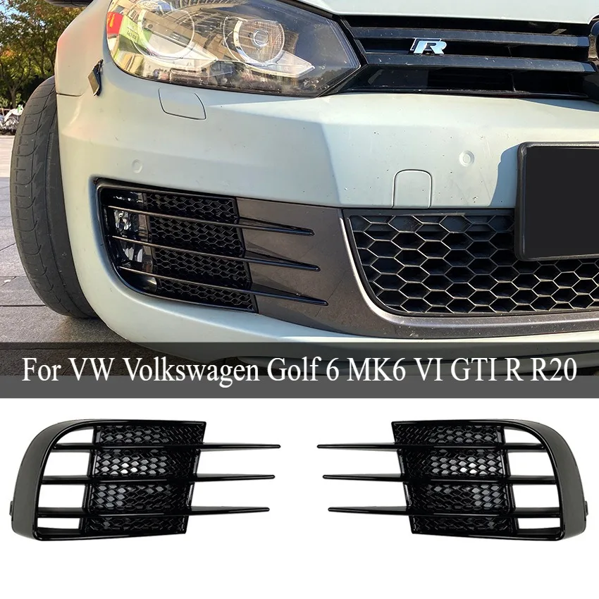

Car Front Fog Light Lamp Shade Hoods ABS Cover Trim Wind Eyebrow Bumper Grille Frame For VW Golf 6MK6 VI GTI GTD R R20 2008-2013