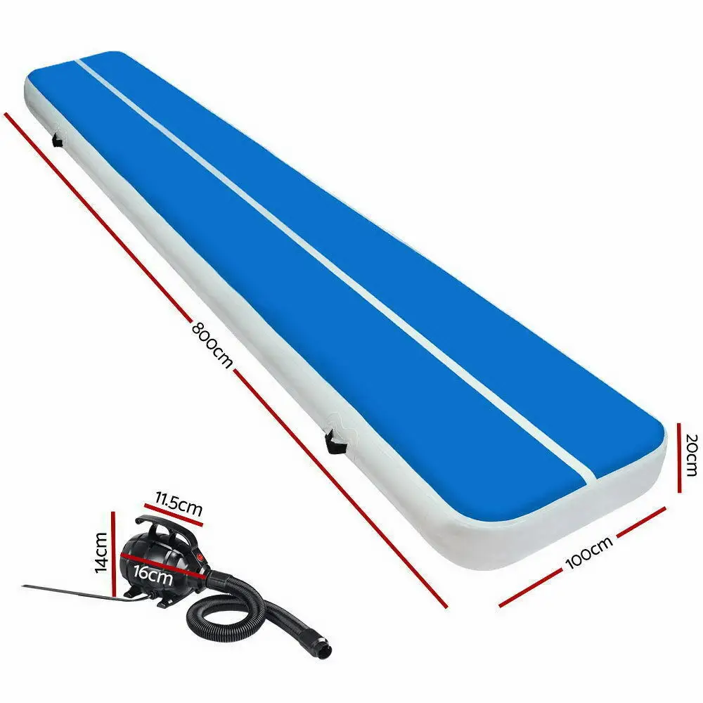 Free Shipping AirTrack 8*2*0.2m Inflatable Cheap Gymnastics Mattress Gym Tumble Air track Floor Tumbling Air Track For Sale