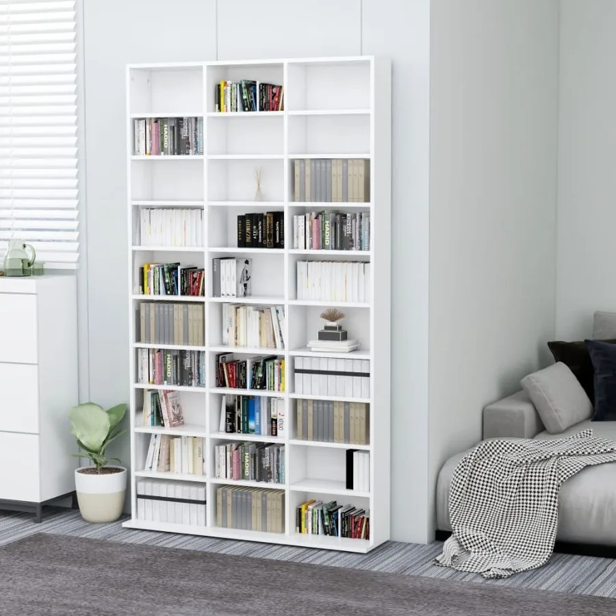 

CD Cabinet White 40.2x6.3x69.9 Engineered Wood