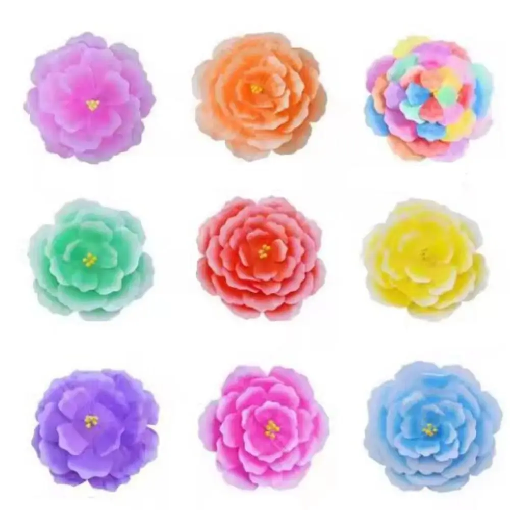 جديد 20/30/40/50 سنتيمتر الفاوانيا زهرة الرقص الدعائم القماش الملونة باليد زهرة الأداء الإبداعي الرياضة تلبية القبول زهرة #2