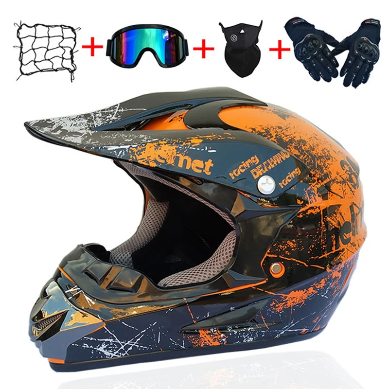 

Motorcycle Helmet casque moto enfant Casco Off Road Helmet ATV Dirt Bike Downhill MTB Capacete De Moto Glasses Motocross Helmet