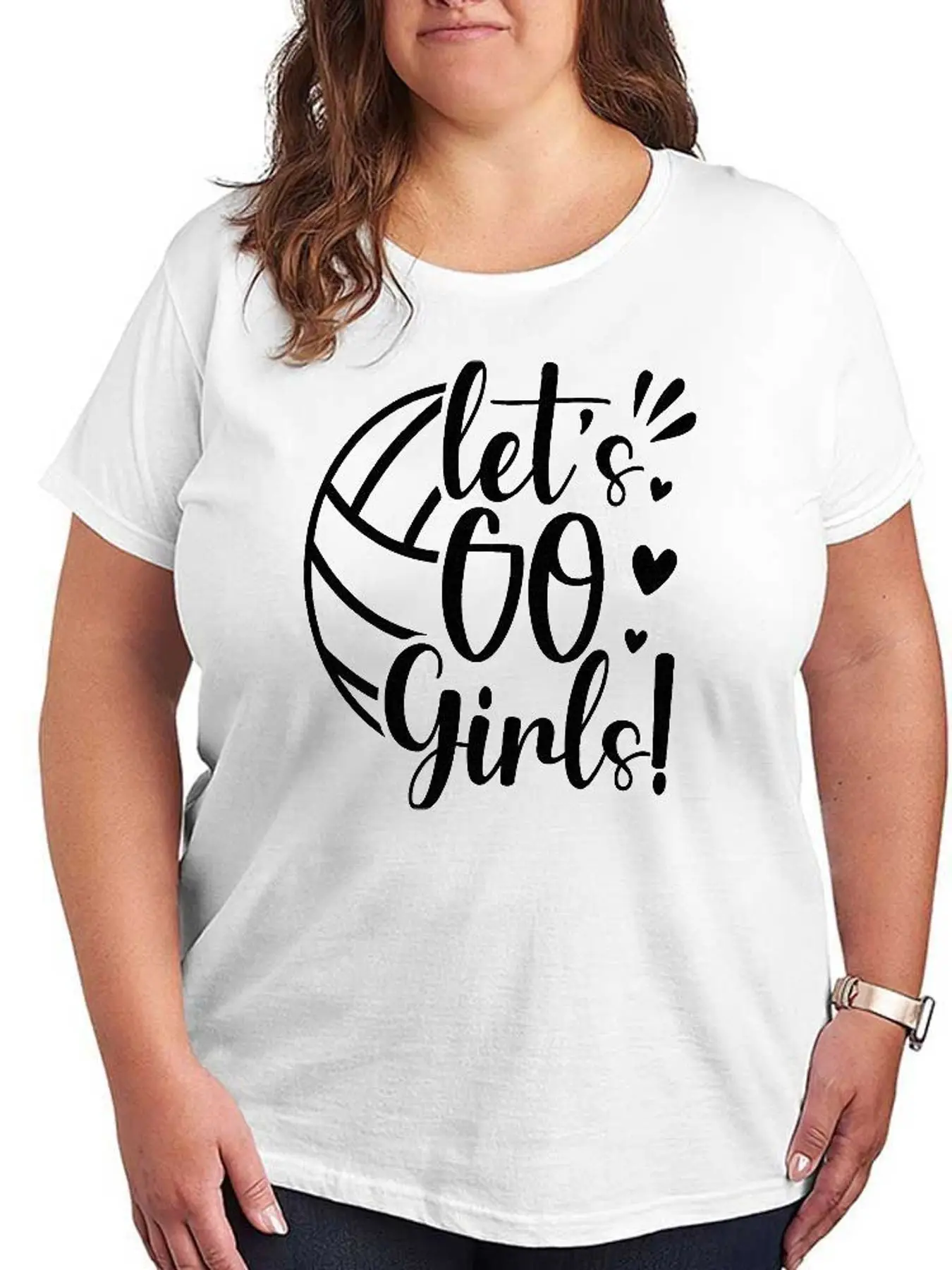 Girls Volleyball Graphic T Shirt Plus Size Summer