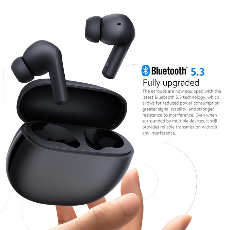 Original xiaomi redmi buds 4 ativo tws versão global sem fio bluetooth esporte fone de ouvido cancelamento ruído à prova dwaterproof água