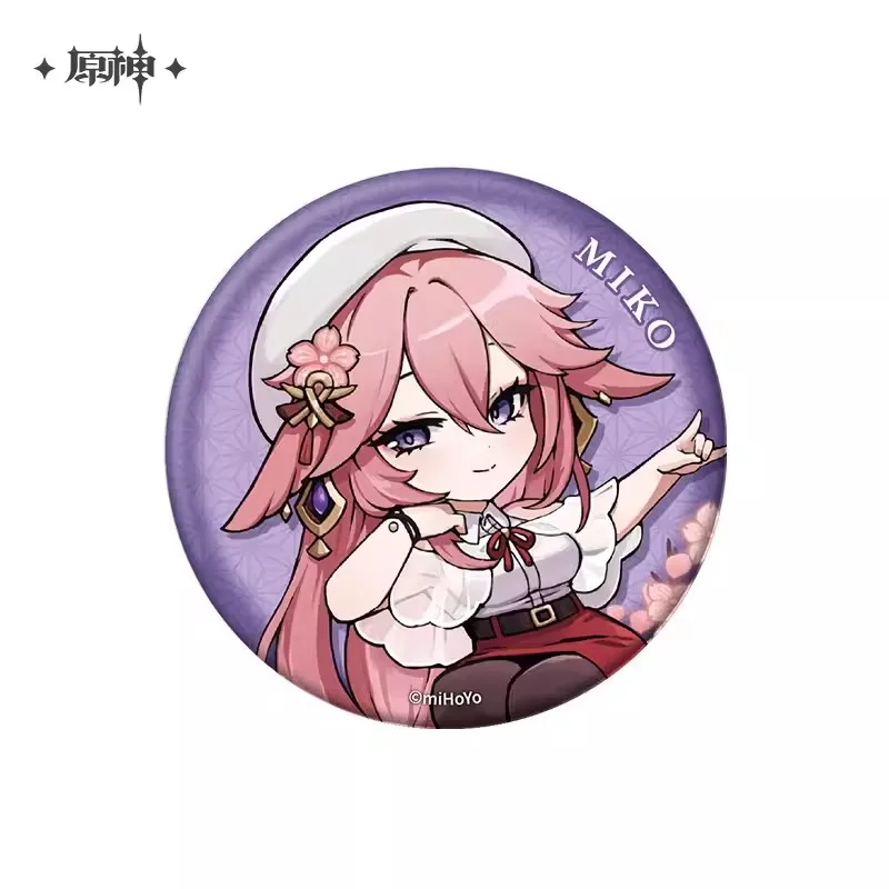 [Genuine] In Stock Game Genshin Impact Q.ver Anime Character Chain Pendant  Cosplay Cute Badge  Halloween Gifts  For Kids