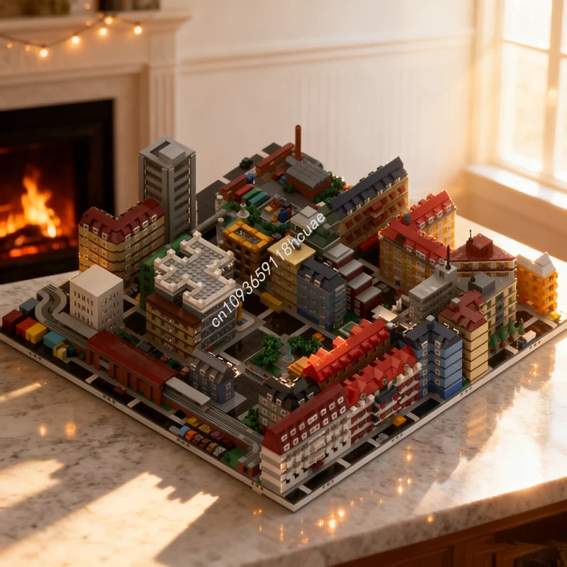 

8427 шт. MOC Коллекция Микрополиса 1, хорошая модель, строительные блоки, конструкция, сделай сам, креативный рождественский подарок, идея, игрушки, кирпич