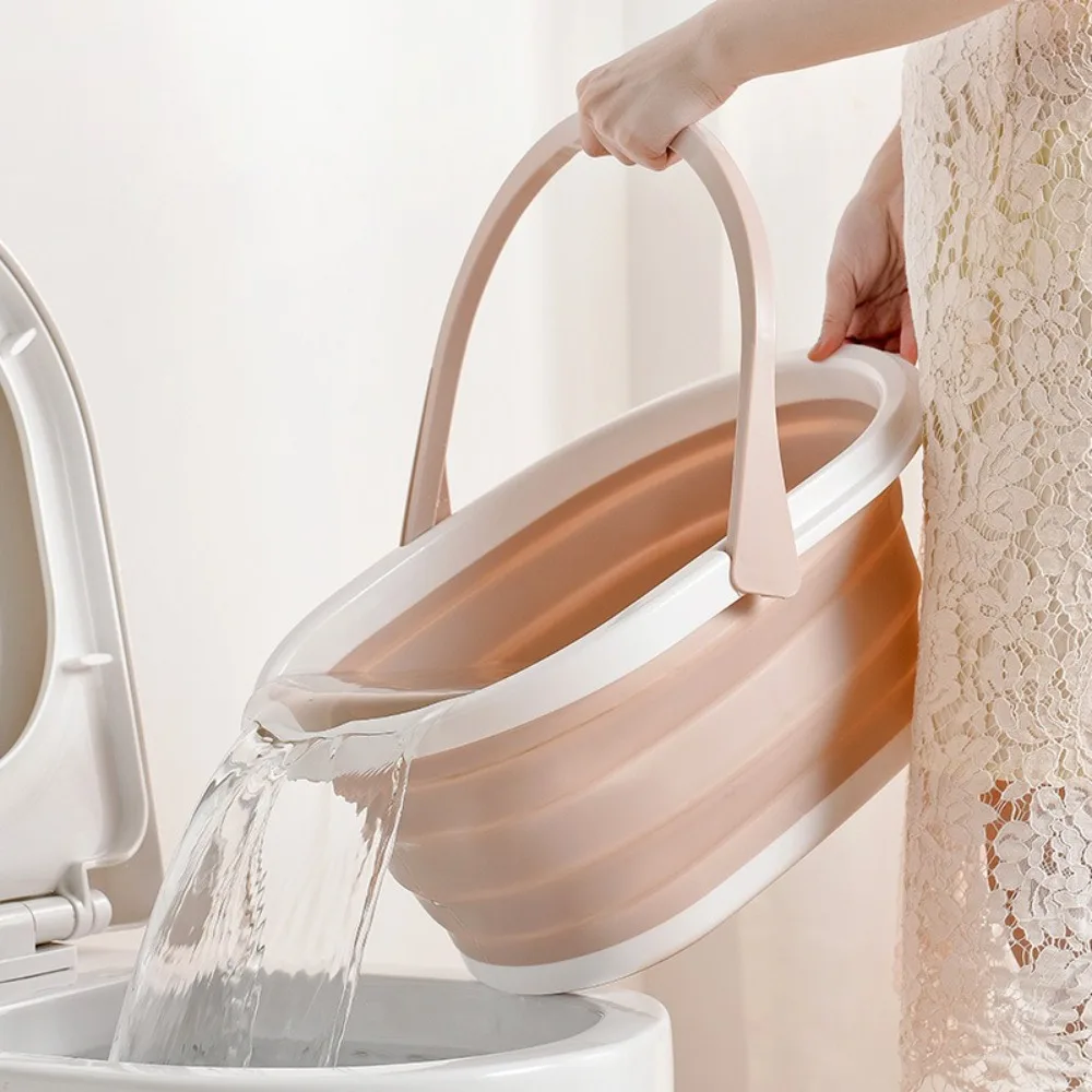 

Portable Folding Water Bucket Multifunctional Space Saving Collapsible Wash Basin High-capacity High Temperature Resistance