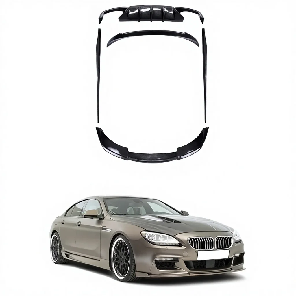 

Dream Garage 2014 Up Carbon Fiber Kit For 6 Series F06 F12 F13 To M6 M Sport Front Lip Diffuser Side Skirts Spoiler