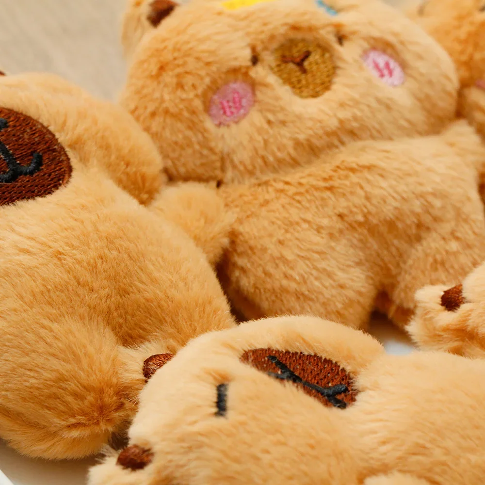 1-20 pçs bonito capivara pingente de pelúcia emoji golfinho chaveiro saco de boneca de pelúcia pendurado ornamentos para crianças mochila decoração presente