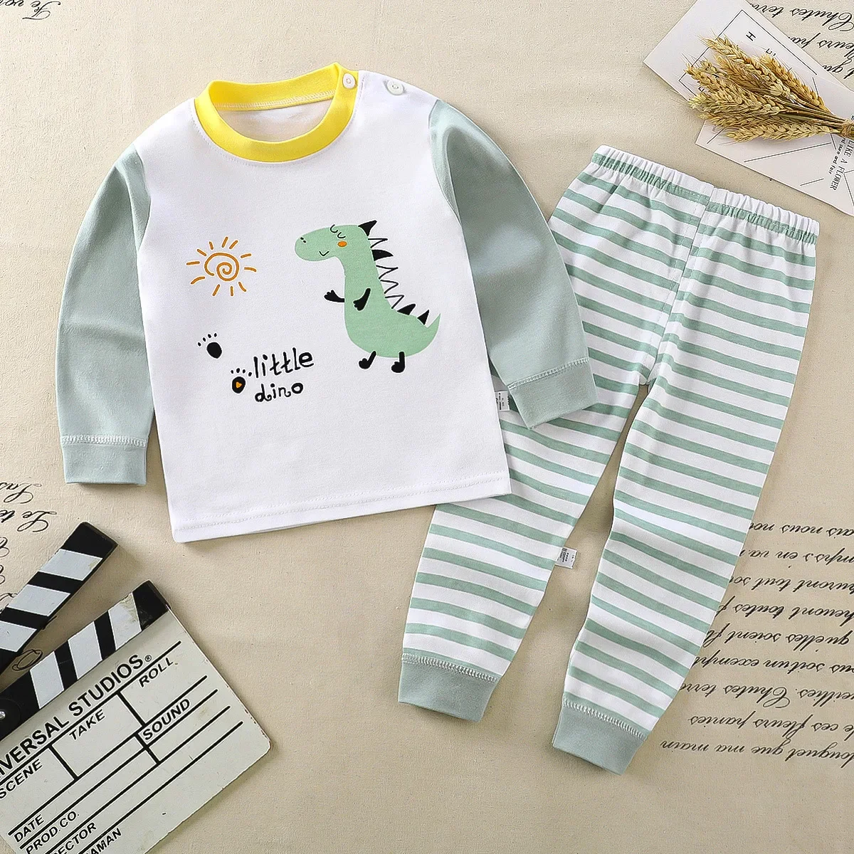 Conjuntos de ropa para niños y niñas, ropa de algodón, pantalones, ropa de dormir, ropa interior, regalo de Navidad, Otoño e Invierno