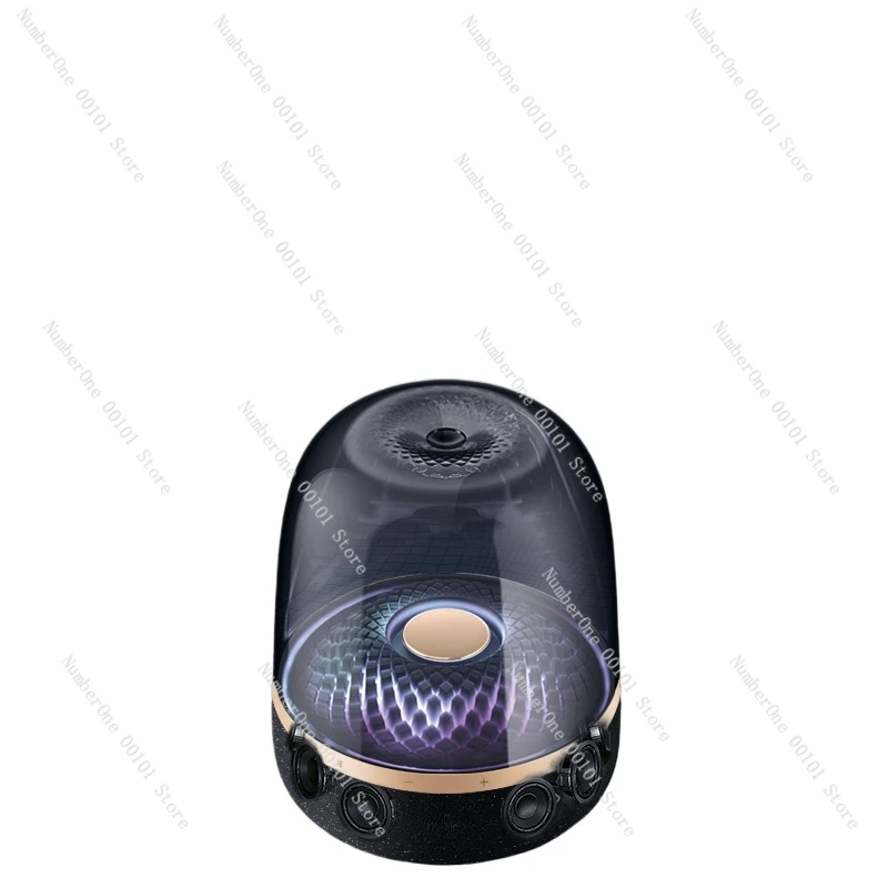 Music Glazed 4 Black Gold Collection Bluetooth Speaker Ambient Light Gift Home Transparent Audio