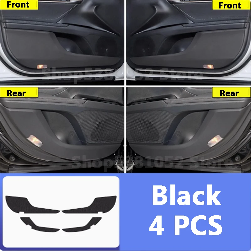 

For Toyota Camry 9th 2024 2025 Car Black Door Anti-kick Pad Accessories Door Anti-dirty Mat Protection Cushion Cover Sticker