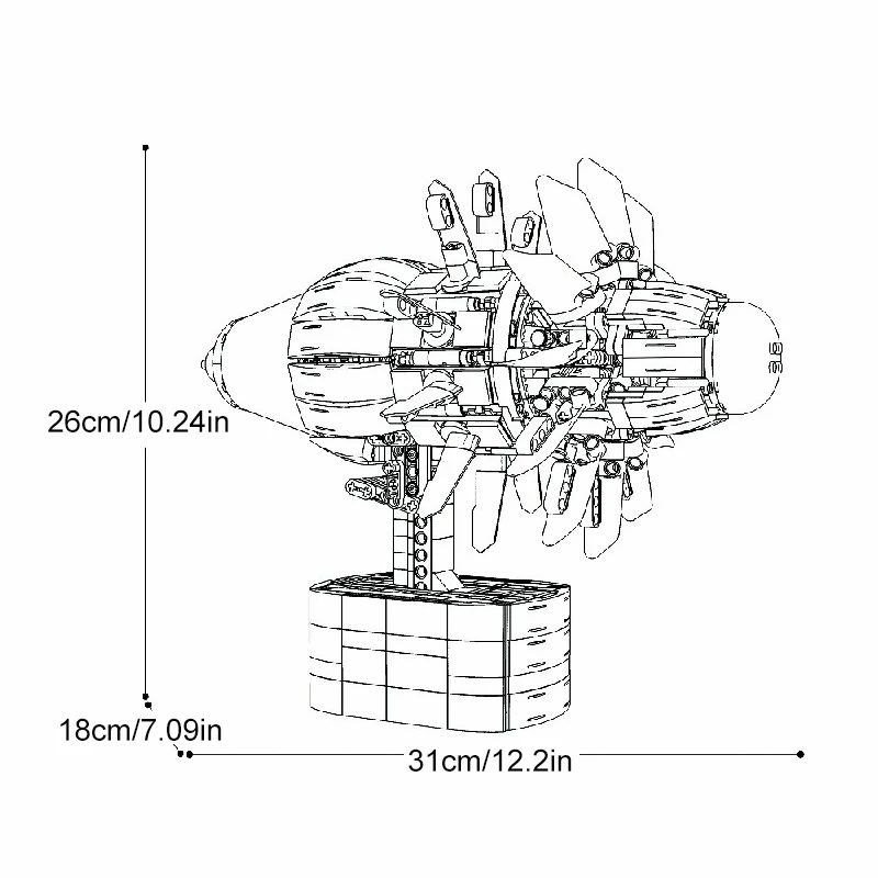 1351PCS Aircraft Engine Building Blocks Set Technology Electronic Assembly Model Bricks Creative Educational Toys Adult Kid Gift