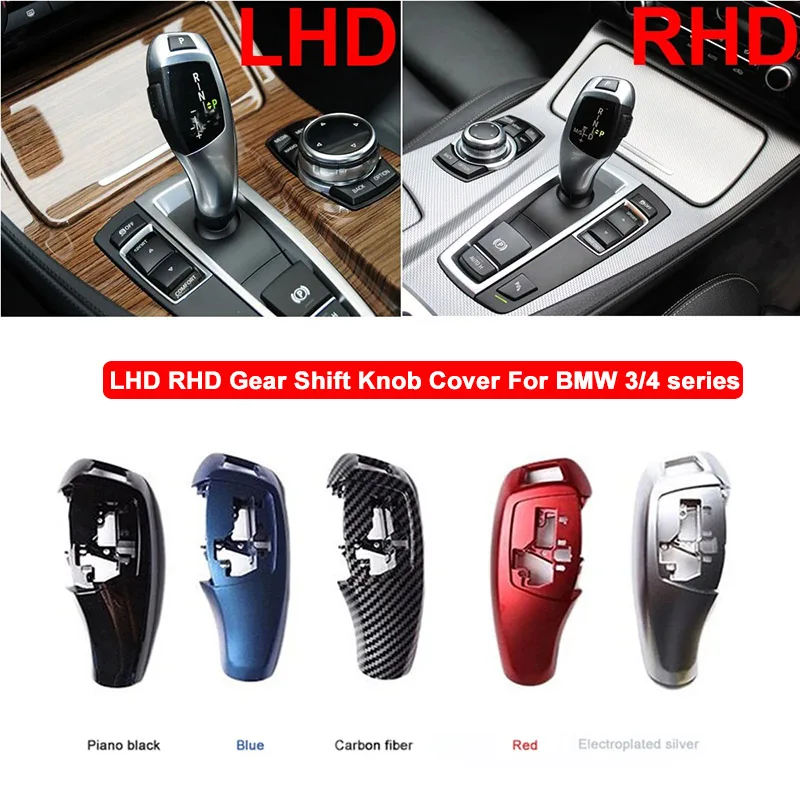 

LHD RHD Car Gear Shift Lever Knob Cover For BMW 3 4 5 6 7 Series F30 F31 F10 F25 F06 F07 F32 F02