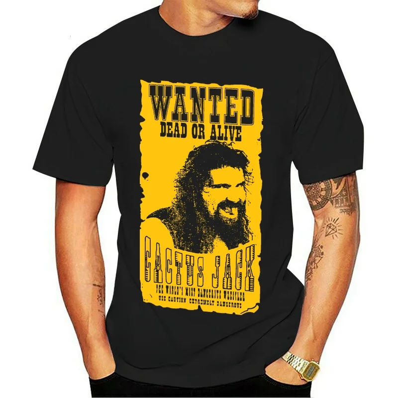 heavyweight Informal New Arrival vintage funny anime Hot Sale clothes New Wwf Ecw Cactus Jack Mick Foley Roh Tna Usa Reprint