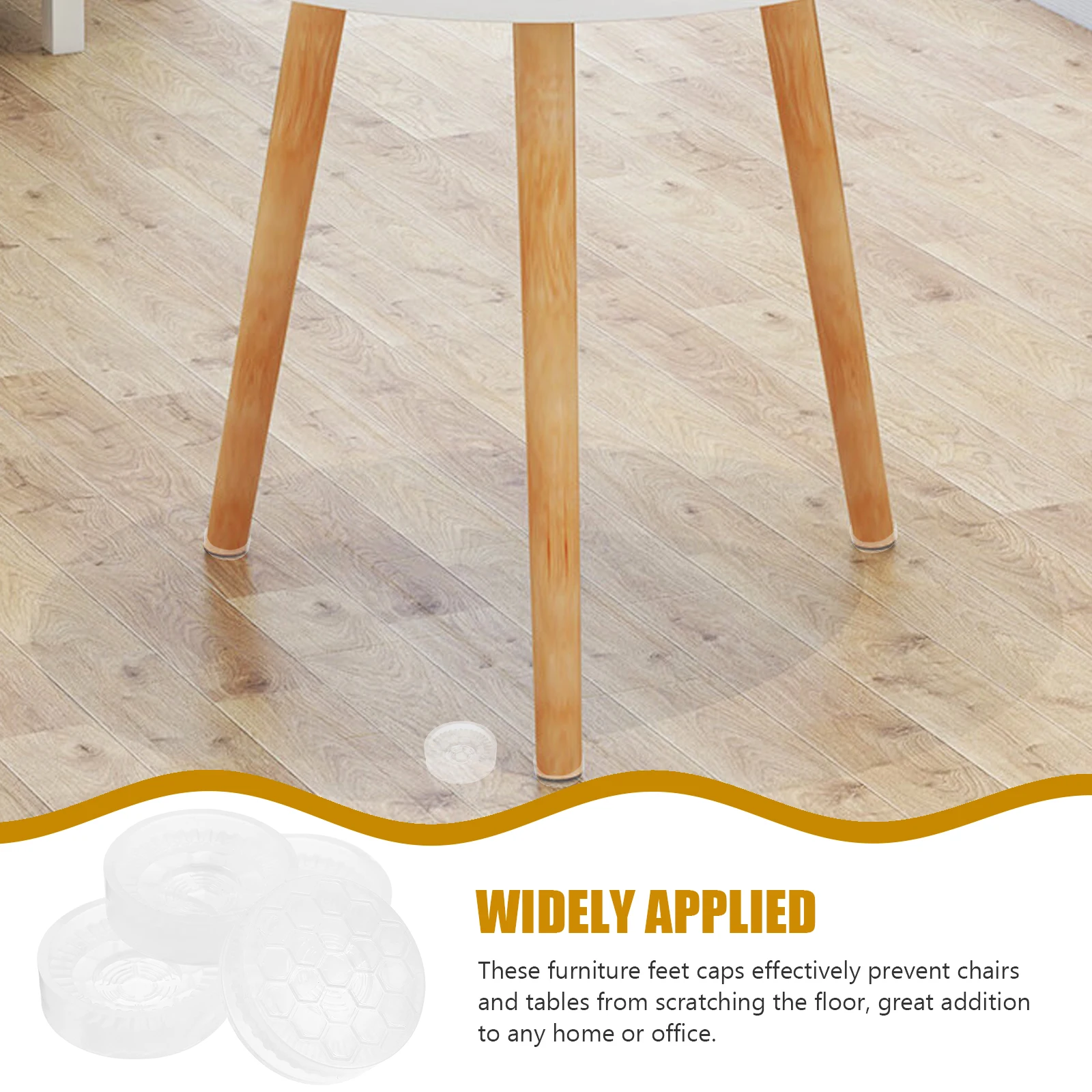 

4 Pcs 45mm Anti slip Table Base Pad Silicone Furniture Leg Protector Chair Covers Floor Protectors for Chairs Stool Feet Pads