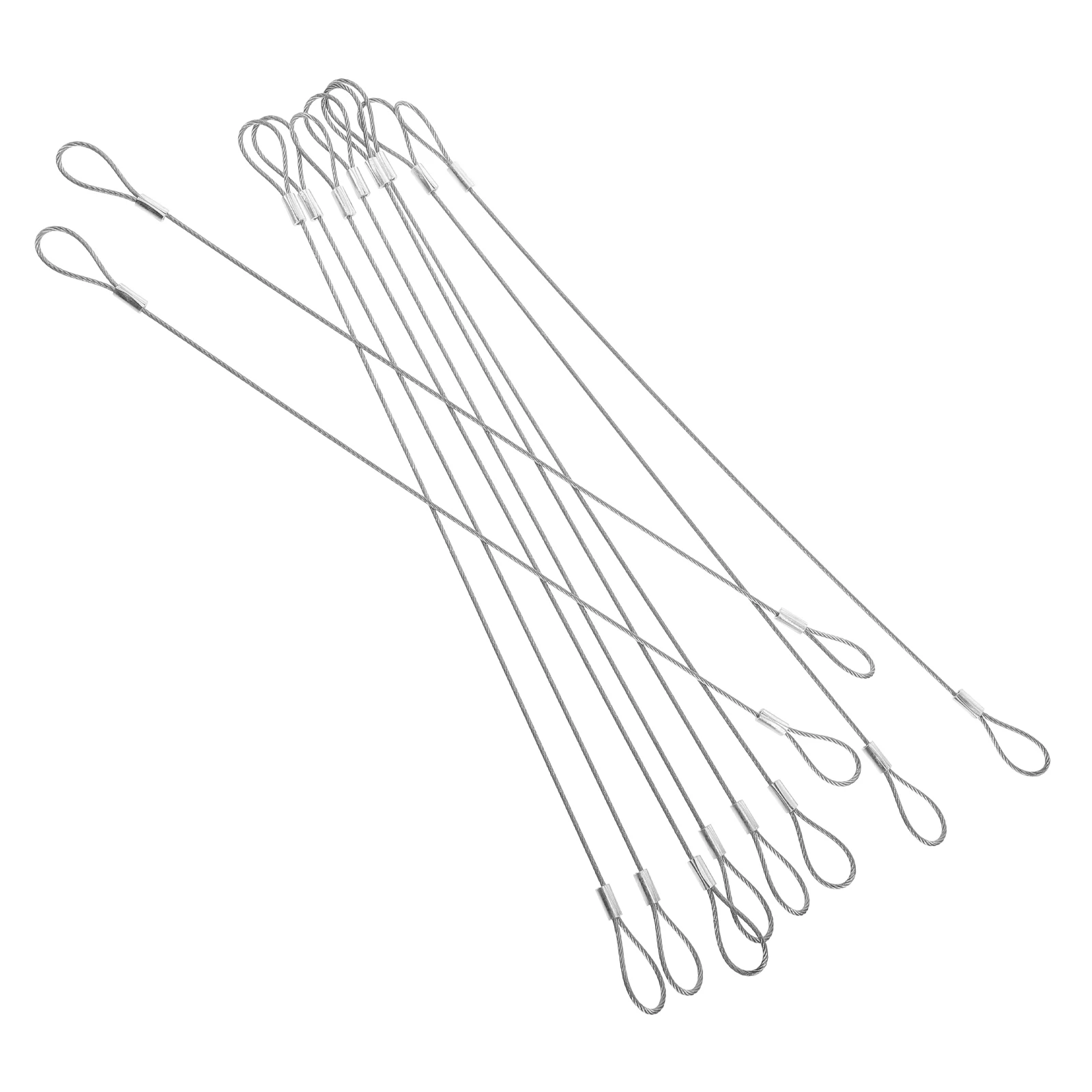 

10pcs Stainless Steel Wire Rope Key Ring Cable Security Double Lock Heavy Duty Trail Camera Locking Versatile Travel