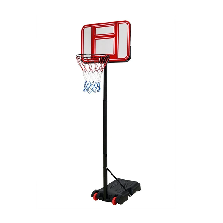 Supporto da basket mobile portatile Supporto da altalena in acciaio per esterni Cerchio regolabile per attrezzatura da campo regolabile in altezza per bambini