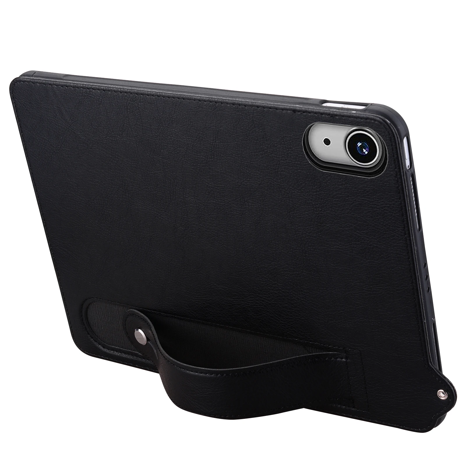 Cover posteriore protettiva per computer in TPU + pelle per Apple iPad mini 2024 8.3 "supporto per cinturino da polso antiurto Custodia protettiva per tablet