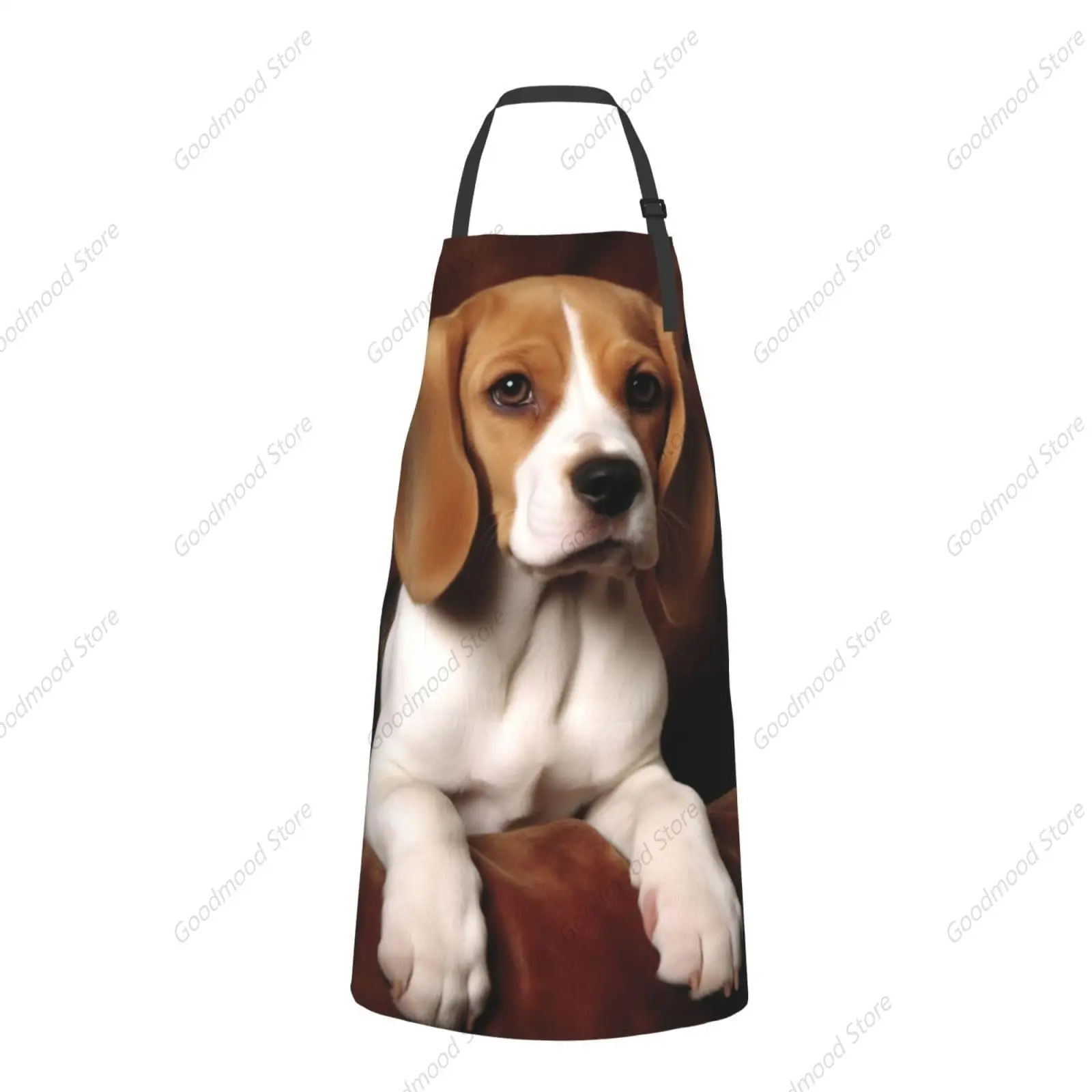 Waterproof Apron For Men Women Pet Dog Beagle Printing Adjustable Cooking With 2 Pockets Kitchen Chef Bibs For Grooming Cooking