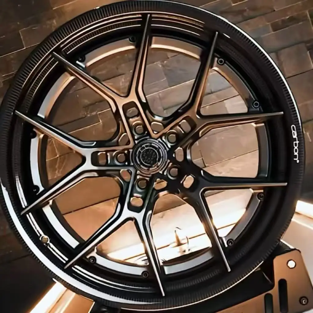 lsgzl Custom Forged Deep Lip  Carbon Fiber Wheels 19 20 21 22 Inch Wheels Spokes 5x114.3 5x112 5x130 Car Wheel for Audi bmw