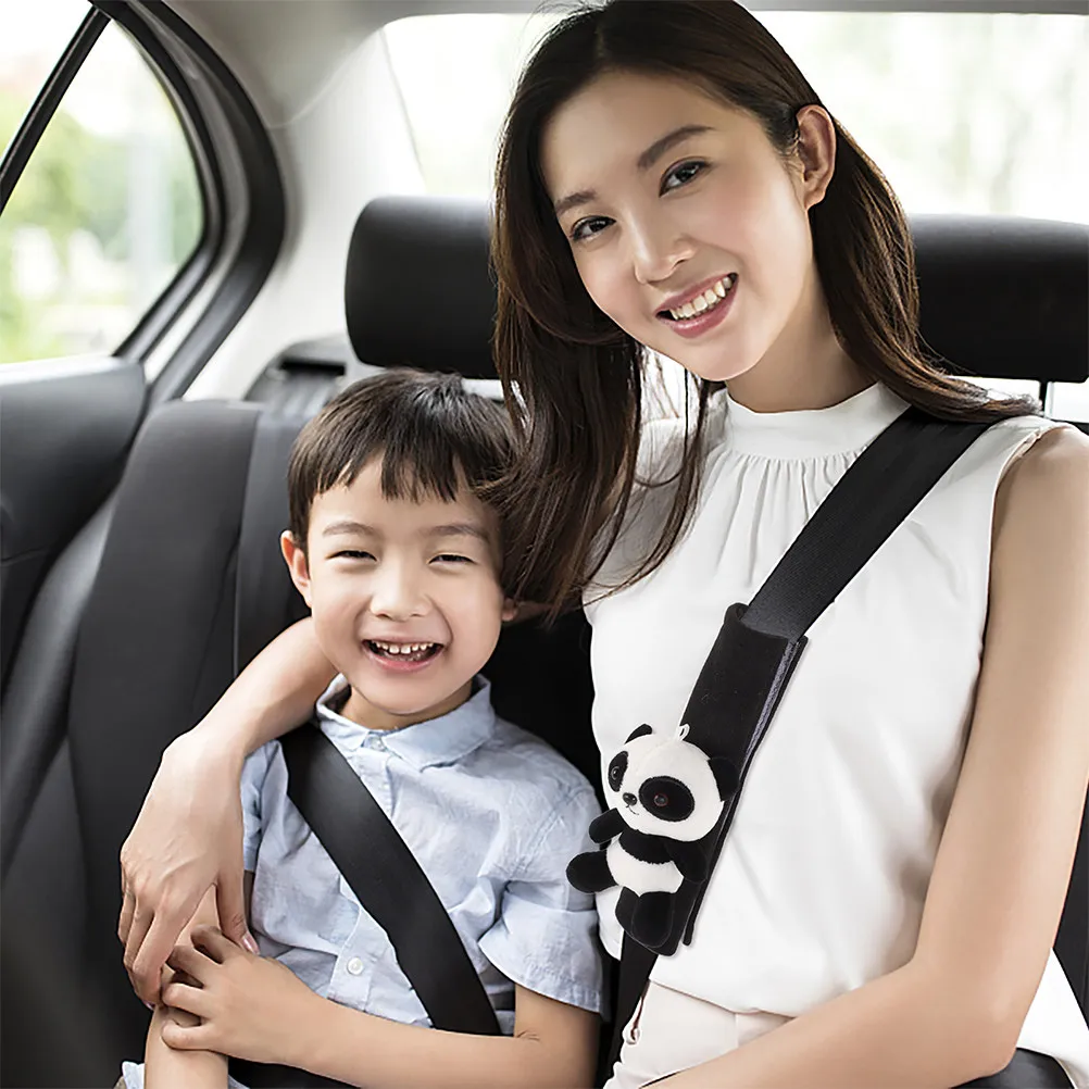 

Подушка-накладка на плечевой ремень Panda, мягкая подушка с противоскользящим дизайном для взрослых, защитный чехол для автомобиля, рюкзака, чемодана