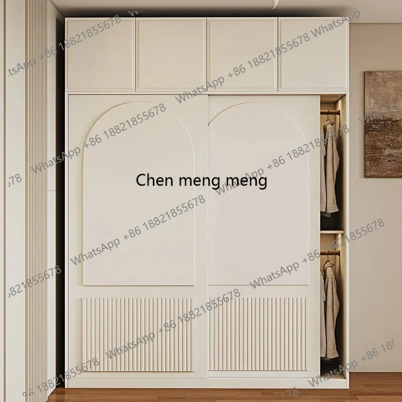 Nordic Tall Simple Wardrobe Sliding Doors Designs Modern White Home Wardrobe Bedroom Wooden Corner Mueble