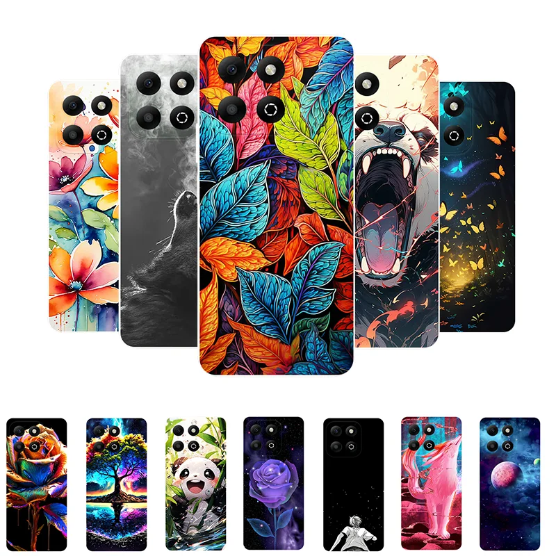 For Honor X7c 5G Case X 7c 4G Leaves Panda Silicone Soft Back Cover for Honor X7C ALT-LX2 ALT-NX1 Phone Case HonorX7C Bumper