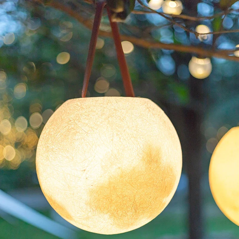 Outdoor LED Lawn Lights IP65 Waterproof Plastic Rechargeable Camping Garden Balcony Pendant Lighting