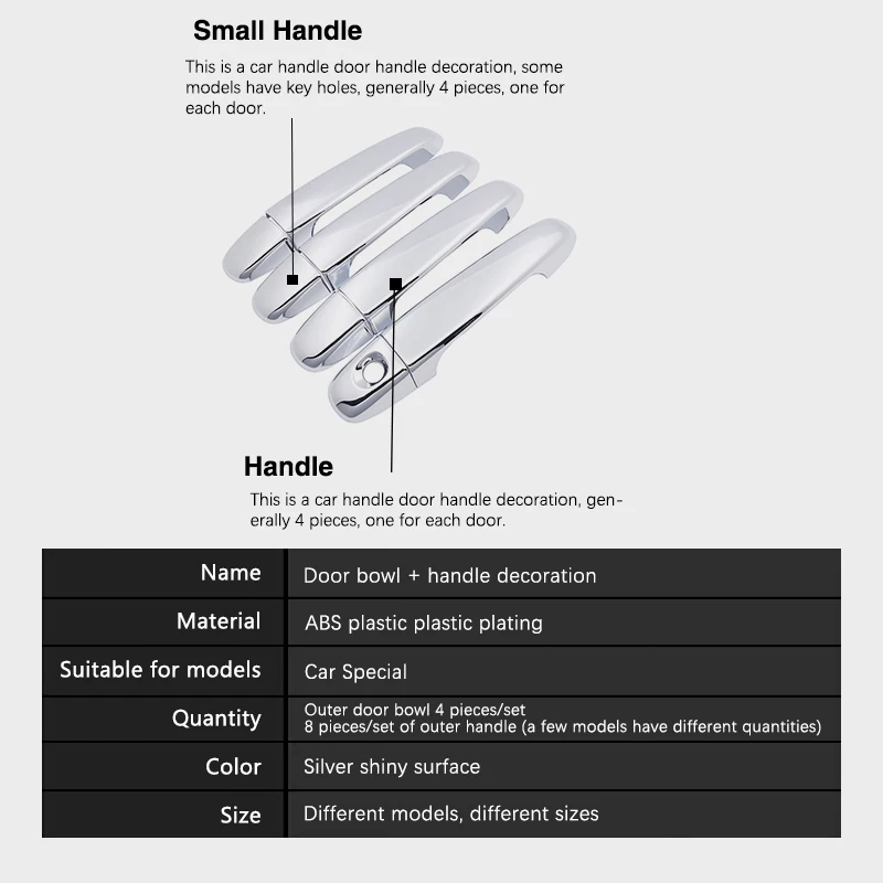 لتويوتا بريوس C أكوا NHP10 2012 ~ 2019 دائم مقبض باب كروم غطاء غطاء سيارة اكسسوارات Rustproof ملصقات الصيد الزخرفية #3